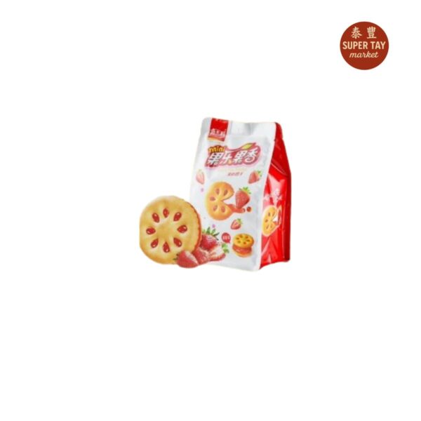 草莓味果乐果香 GALLETA CON RELLENO SABOR A FRESA 85GR (JIA SHI LI)
