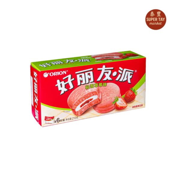 好丽友草莓派 GALLETA CON RELLENO SABOR A FRESA (ORION) 210GR