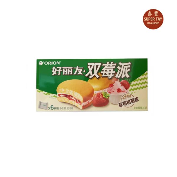 好丽友双莓派 GALLETA CON RELLENO SABOR A FRESA (ORION) 138GR
