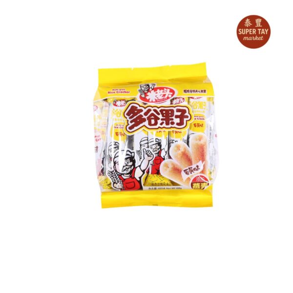 蛋黄味多谷果子 GALLETA DE ARROZ CON RELLENO SABOR A HUEVO 160GR (UNCLE POP)