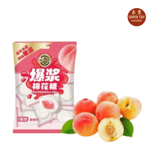 棉花糖水蜜桃味 MASMELLO SABOR A DURAZNO 64GR HSU FU CHI