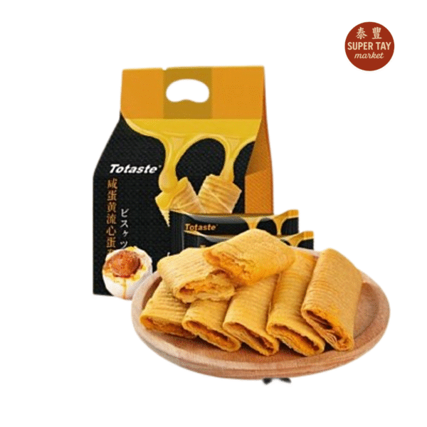 咸蛋黄流心蛋卷 GALLETA CON RELLENO DE YEMA DE HUEVO SALADO 66GR (TOTASTE)