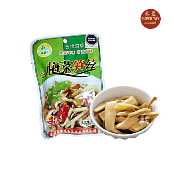津味梅菜笋丝 MEZCLA DE BAMBU Y VERDURA ENCURTIDA 80GR (JIN WEI)