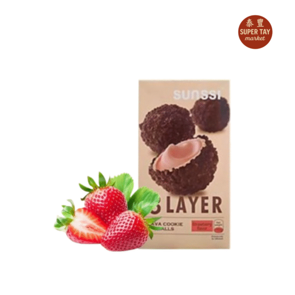 熔岩曲奇小丸子草莓味 BOLAS DE GALLETA CON RELLENO SABOR A FRESA 100GR (SUNSSI)