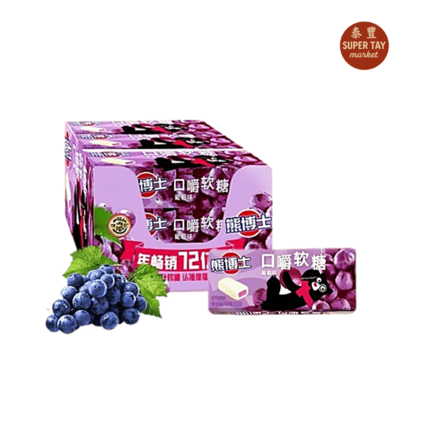熊博士葡萄口嚼软糖 CARAMELO MASTICABLE SABOR A UVA 22GR(XU FU JI)