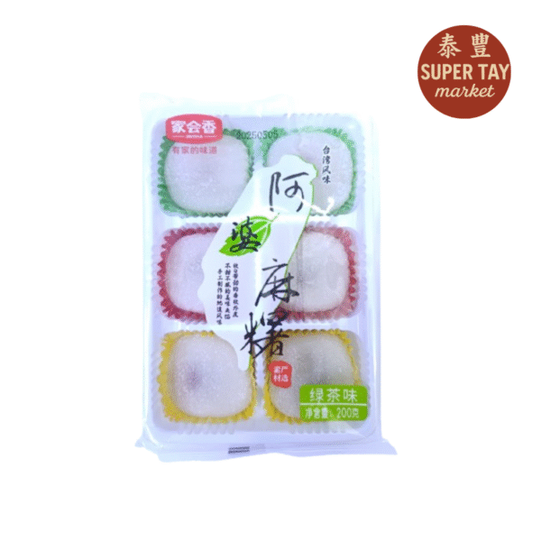 麻薯抹茶味 PASTEL DE ARROZ RELLENO SABOR A TE VERDE 200GR (JAVISHA)